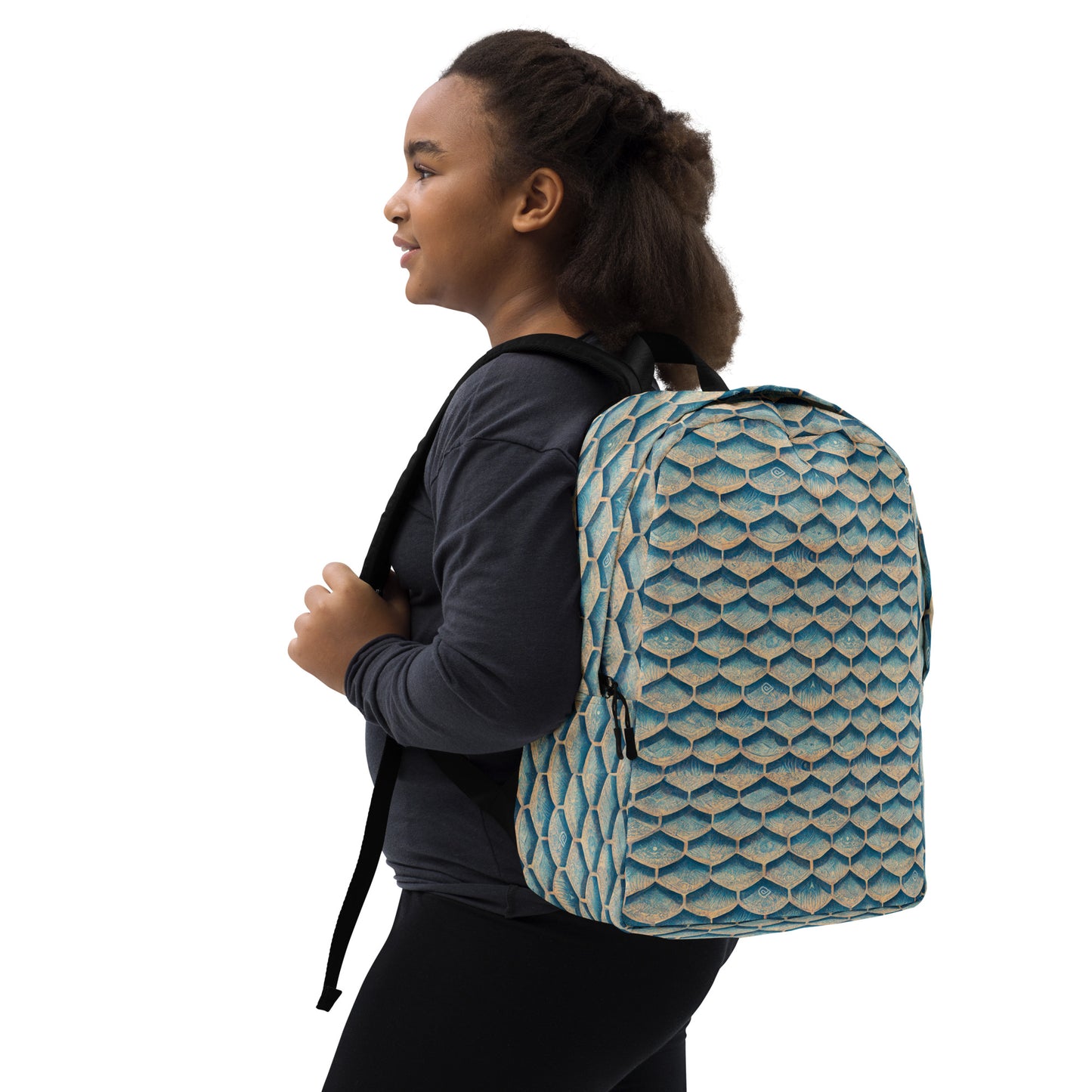 Seafoam Scales Minimalist Backpack