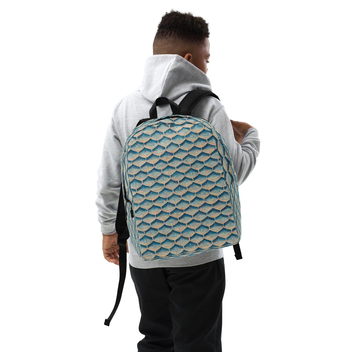 Seafoam Scales Minimalist Backpack