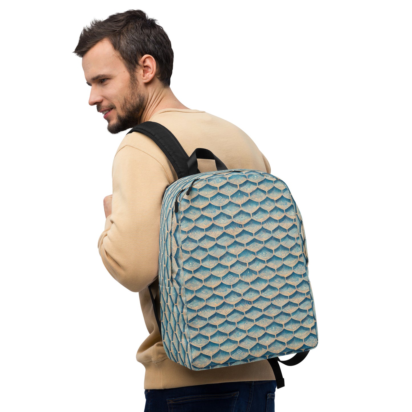 Seafoam Scales Minimalist Backpack