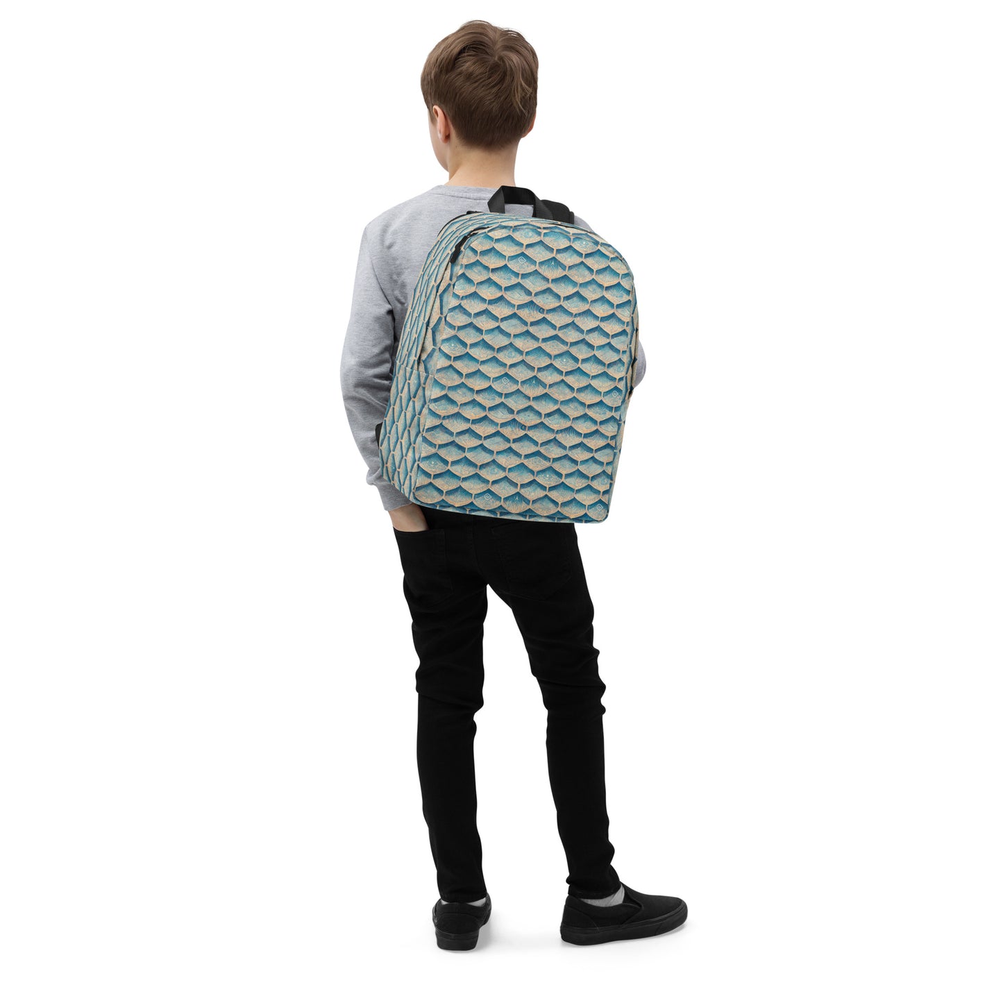 Seafoam Scales Minimalist Backpack