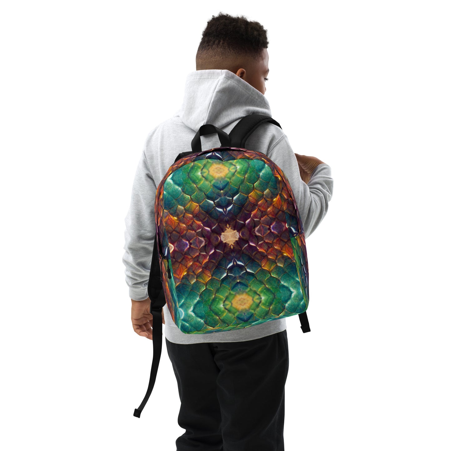 Prismijimmy, the Rainbow Guardian Dragon Minimalist Backpack