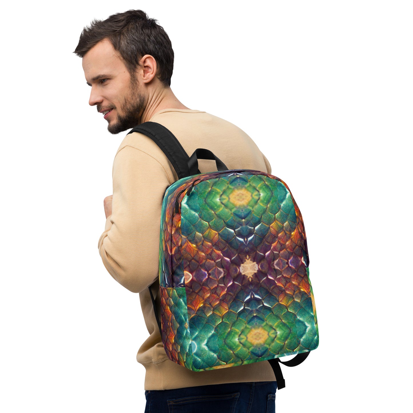 Prismijimmy, the Rainbow Guardian Dragon Minimalist Backpack