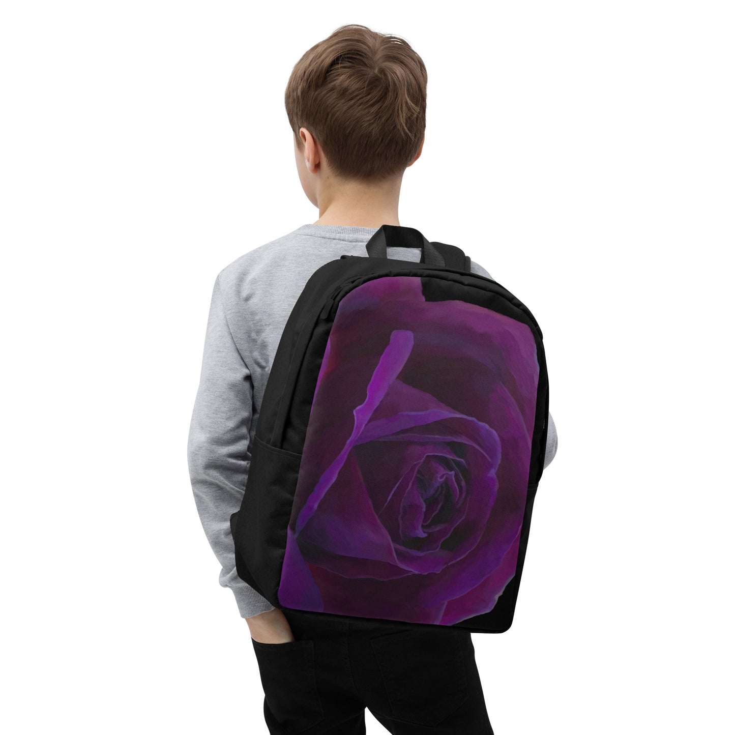 Joey’s Purple Rose Minimalist Backpack