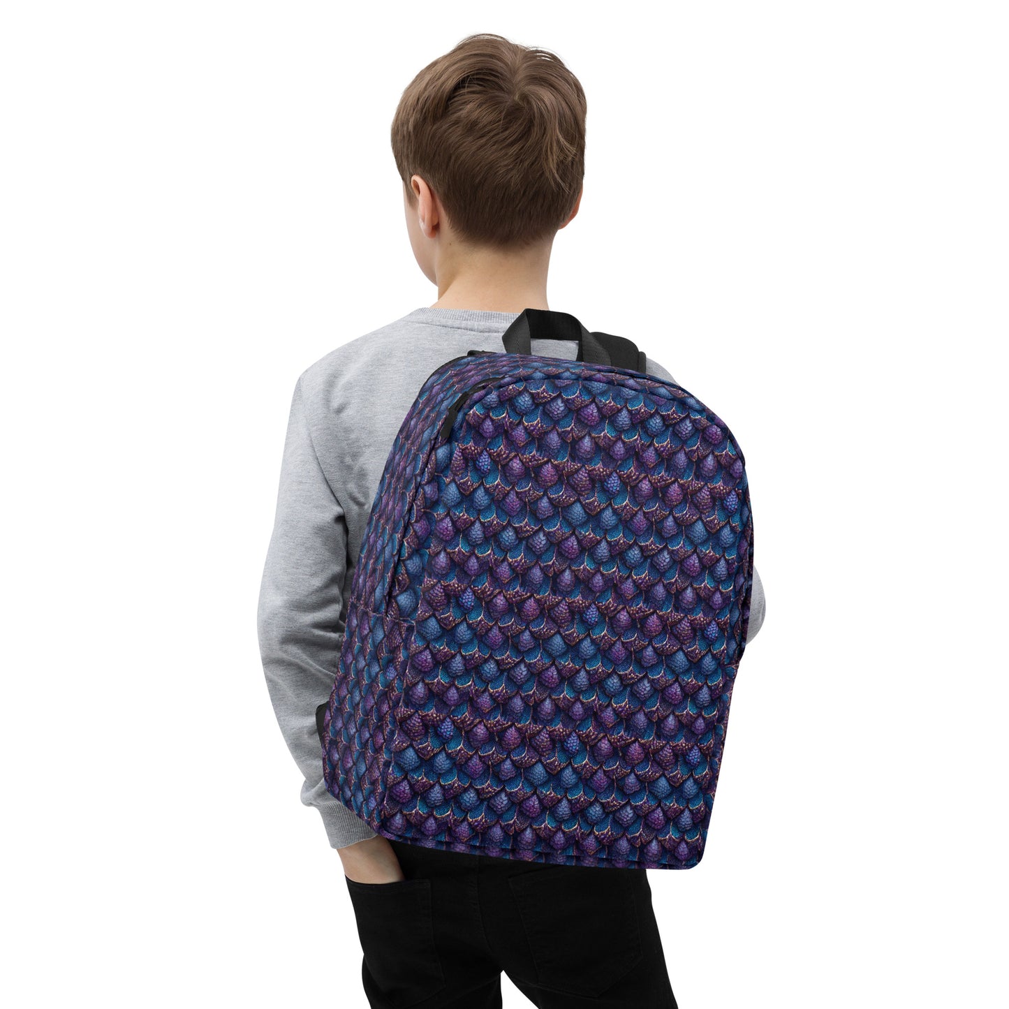 Luminosa, the Radiant Amethyst Drakon Minimalist Backpack