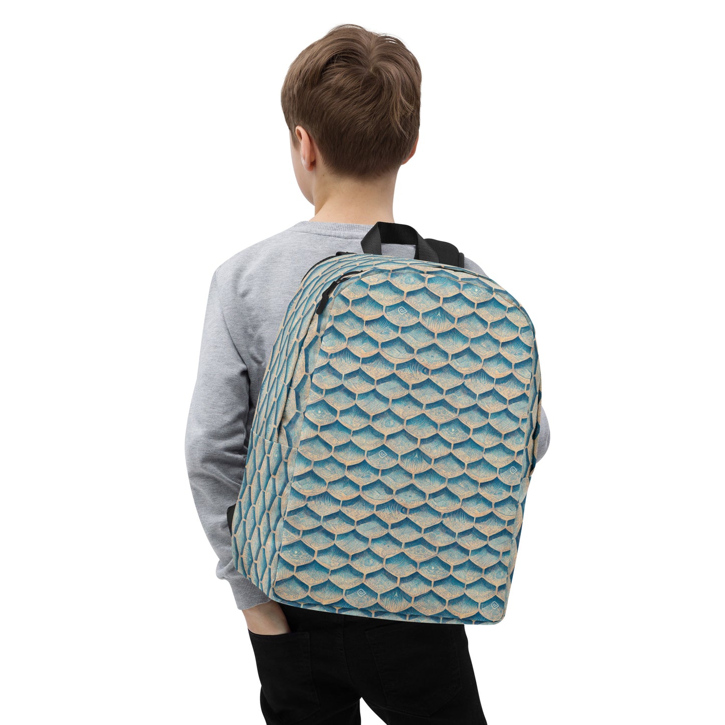 Seafoam Scales Minimalist Backpack