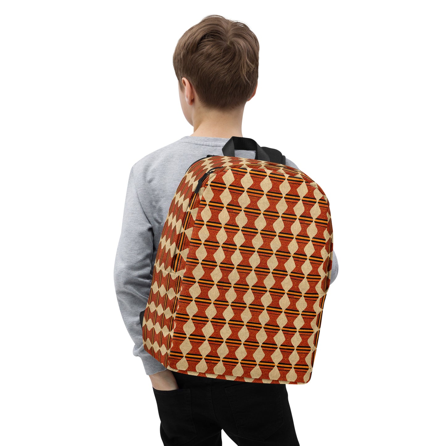 Tribal Tranquility In Neutral Minimalist Backpack