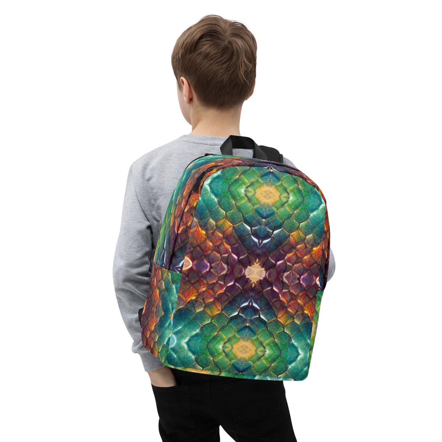 Prismijimmy, the Rainbow Guardian Dragon Minimalist Backpack