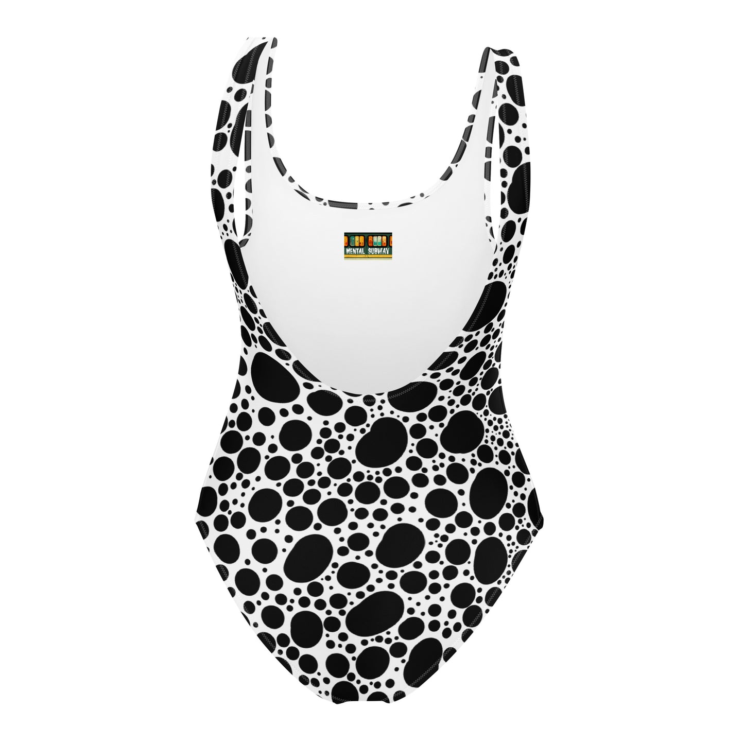 Noir Pointillism One-Piece Swimsuit