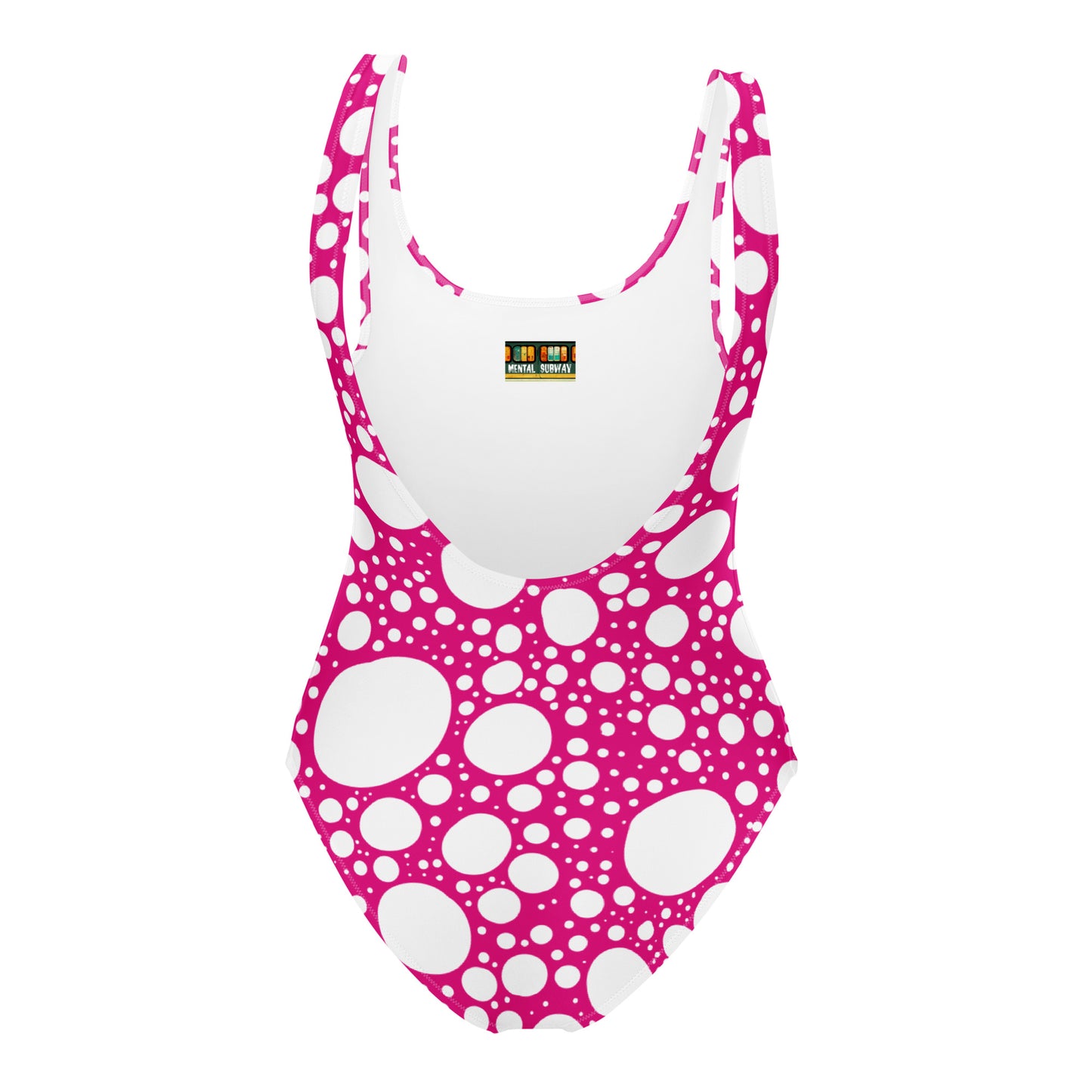 Blanca Ink Spots Pink One-Piece Swimsuit