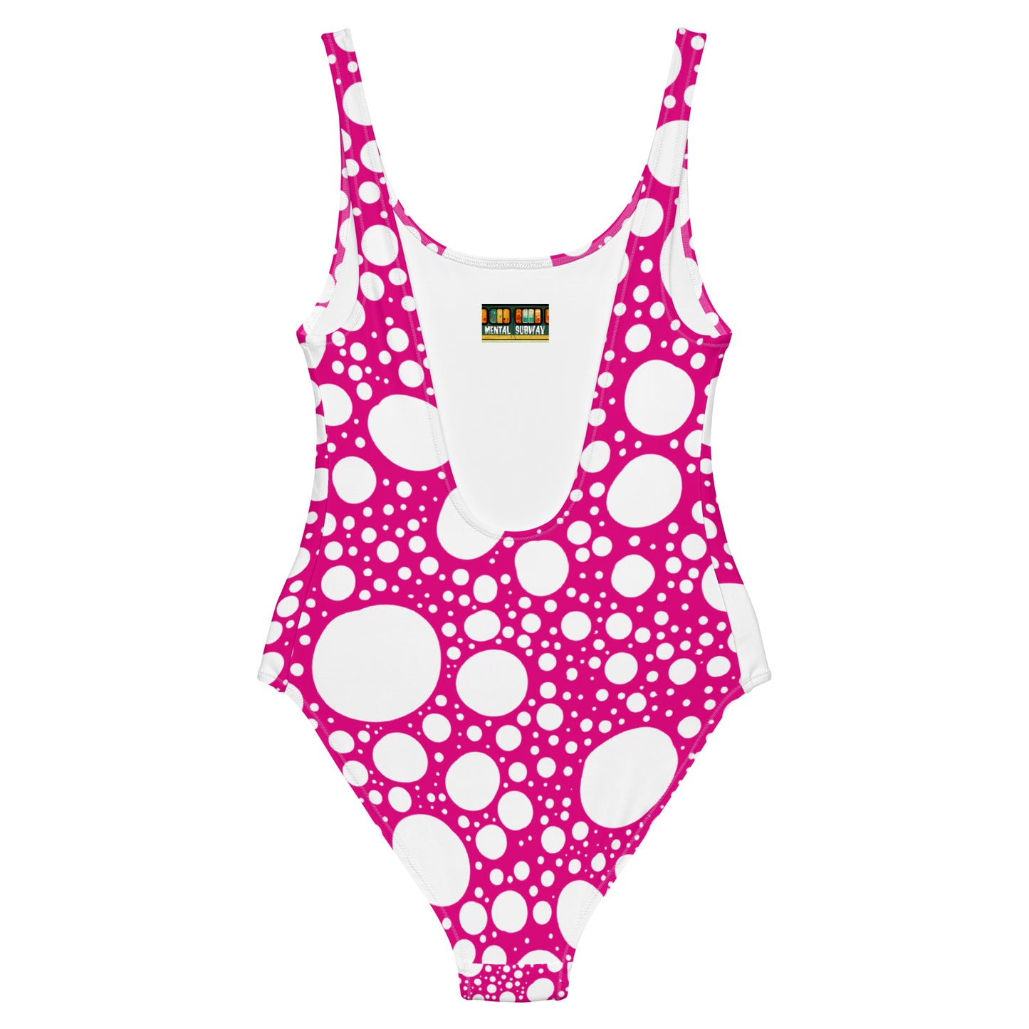 Blanca Ink Spots Pink One-Piece Swimsuit