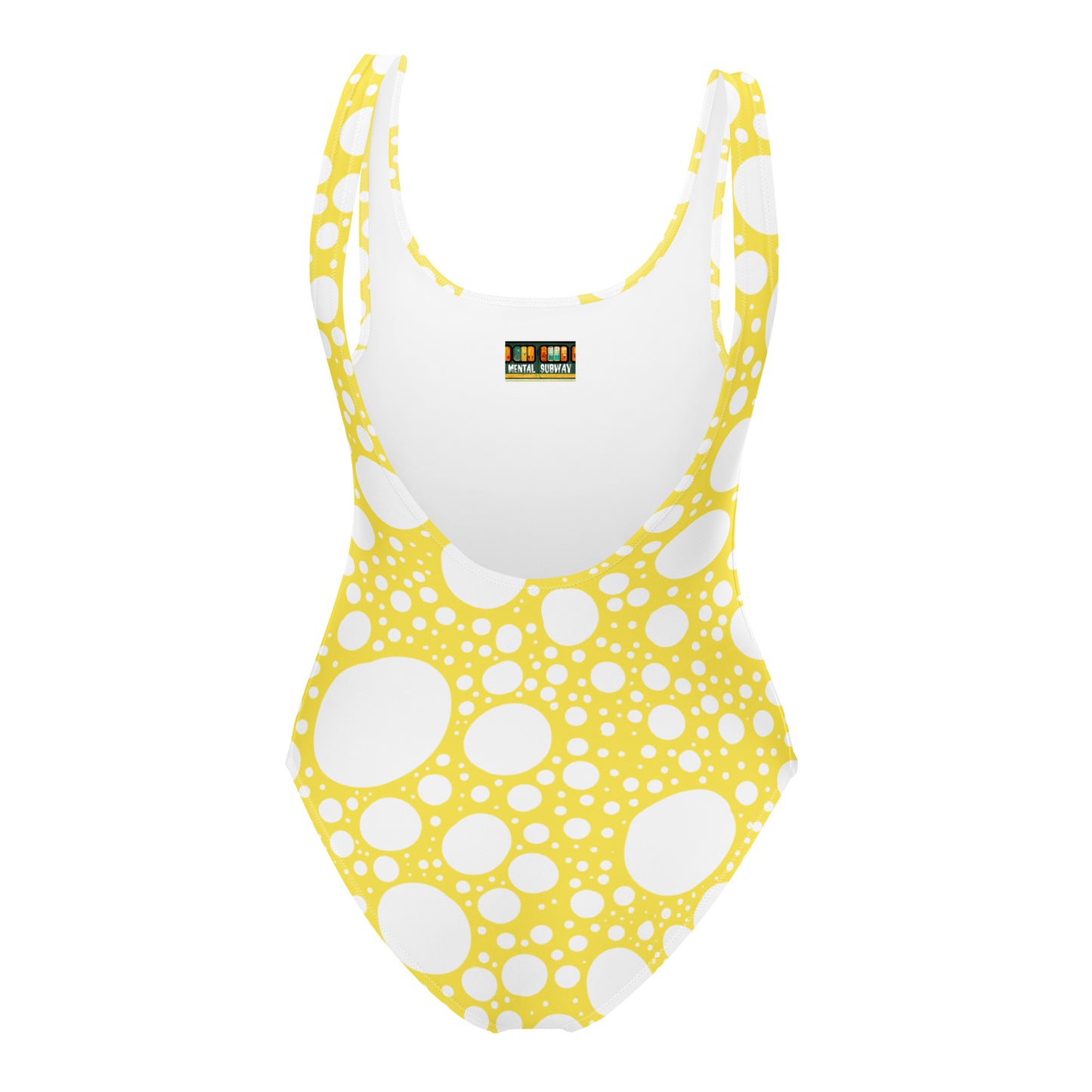 Blanca Ink Spots on Lemon One-Piece Swimsuit