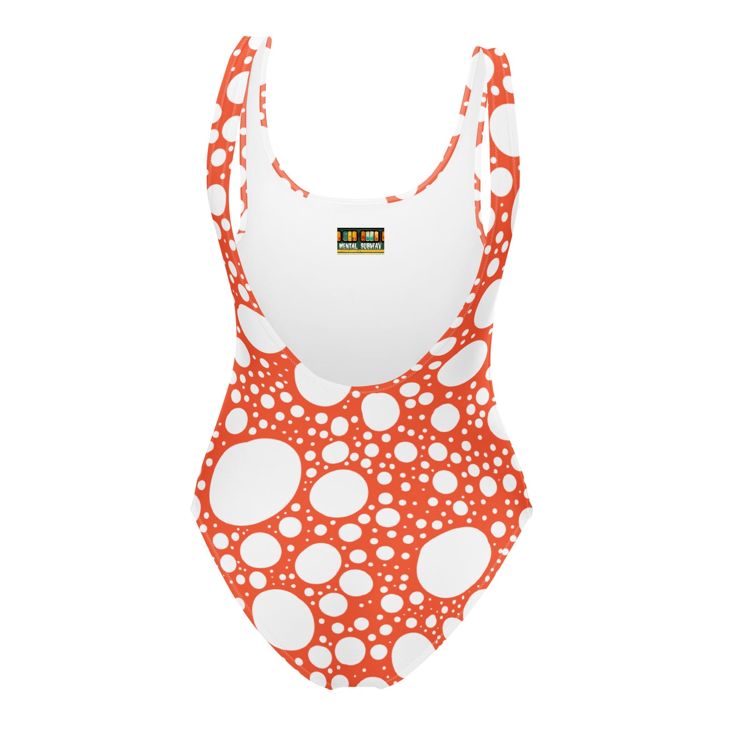 Blanca Ink Spots on Orange One-Piece Swimsuit