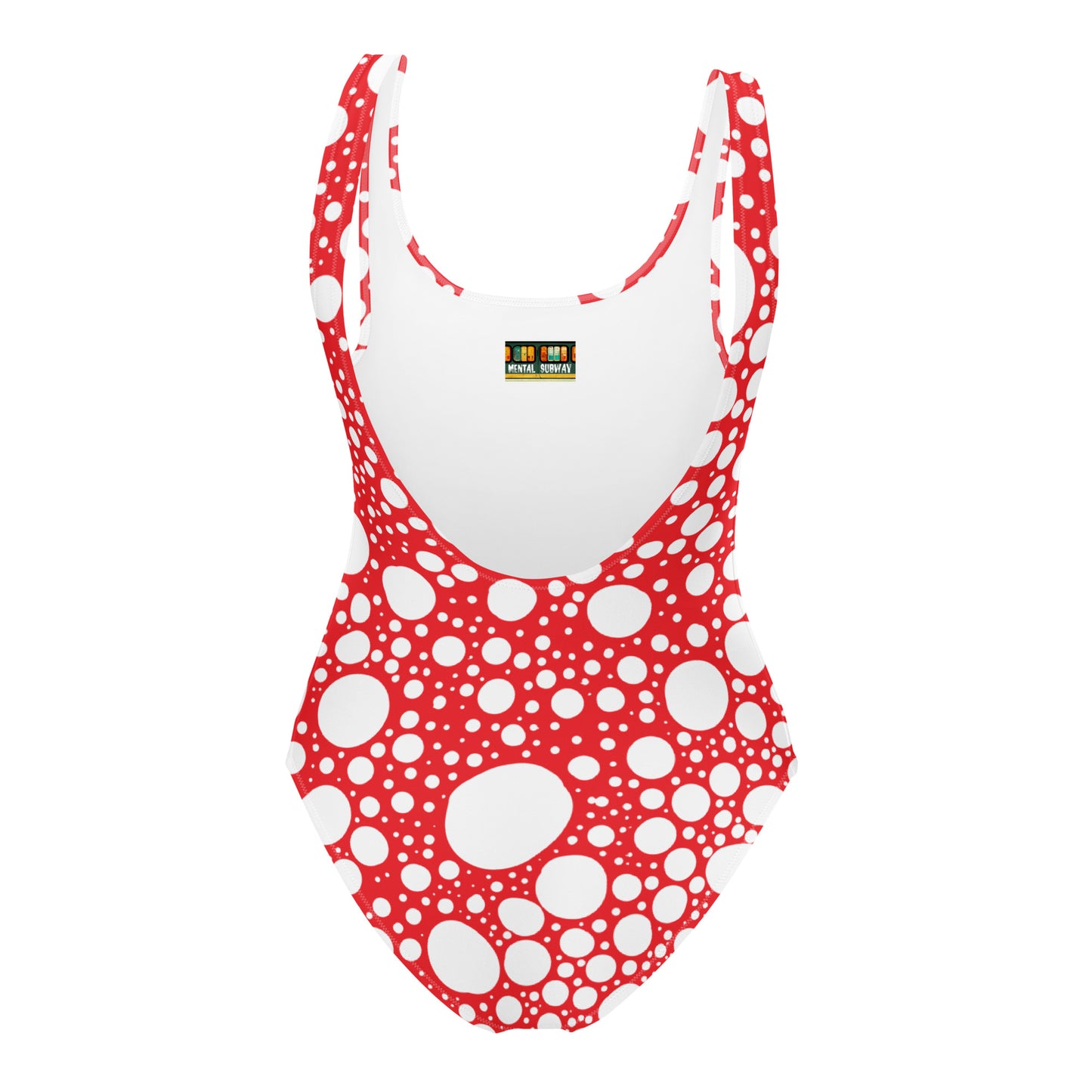 Blanca Ink Spots on Red One-Piece Swimsuit