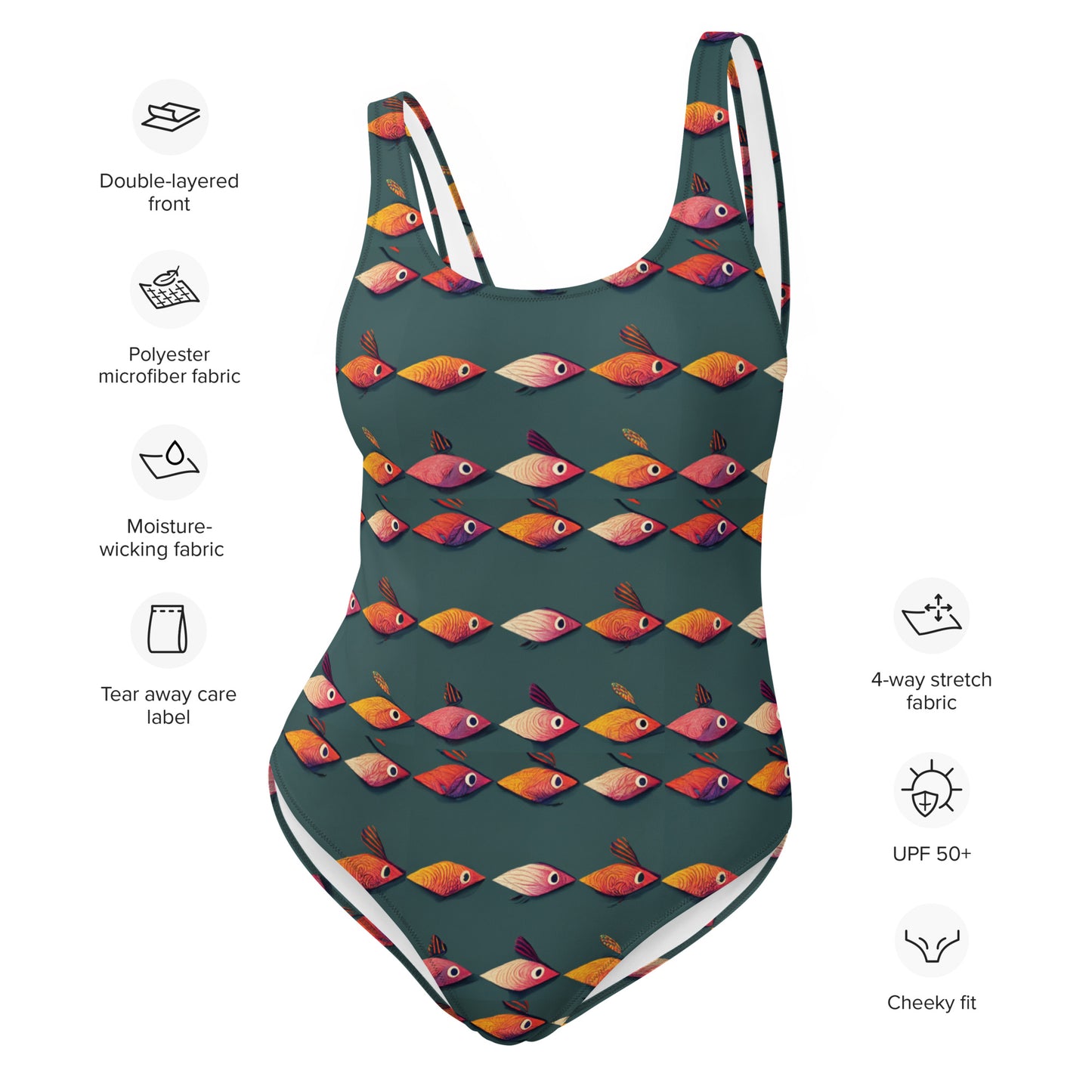 Brilliant Fish Brigade Women’s One-Piece Swimsuit