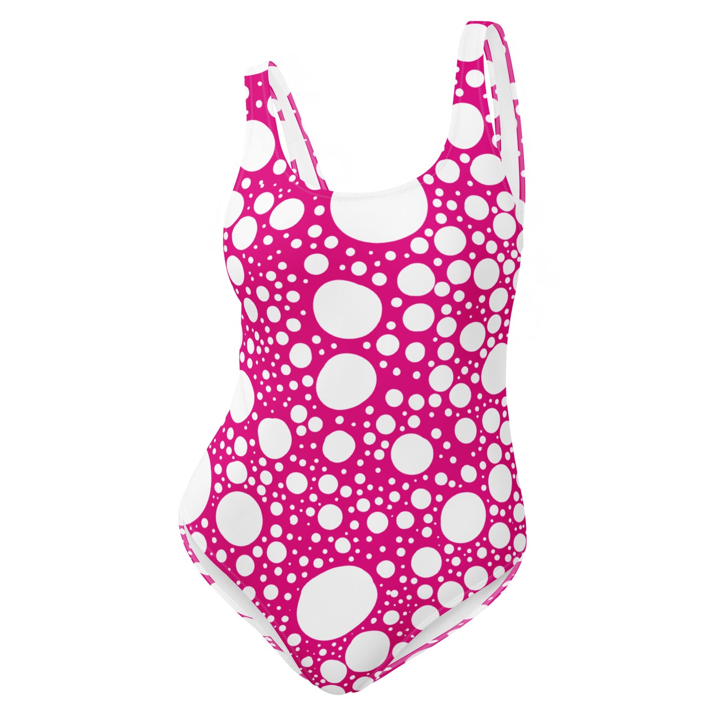 Blanca Ink Spots Pink One-Piece Swimsuit