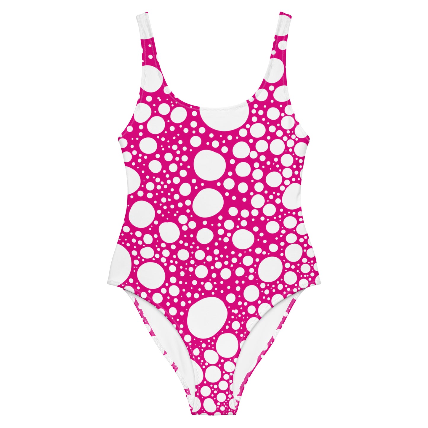 Blanca Ink Spots Pink One-Piece Swimsuit