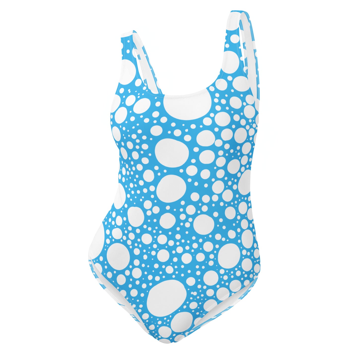 Blanca Ink Spots On Blue One-Piece Swimsuit