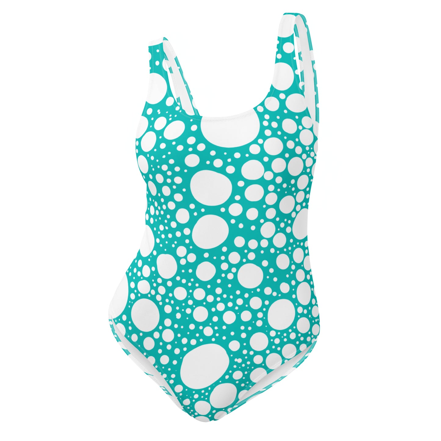 Blanca Ink Spots on Teal One-Piece Swimsuit