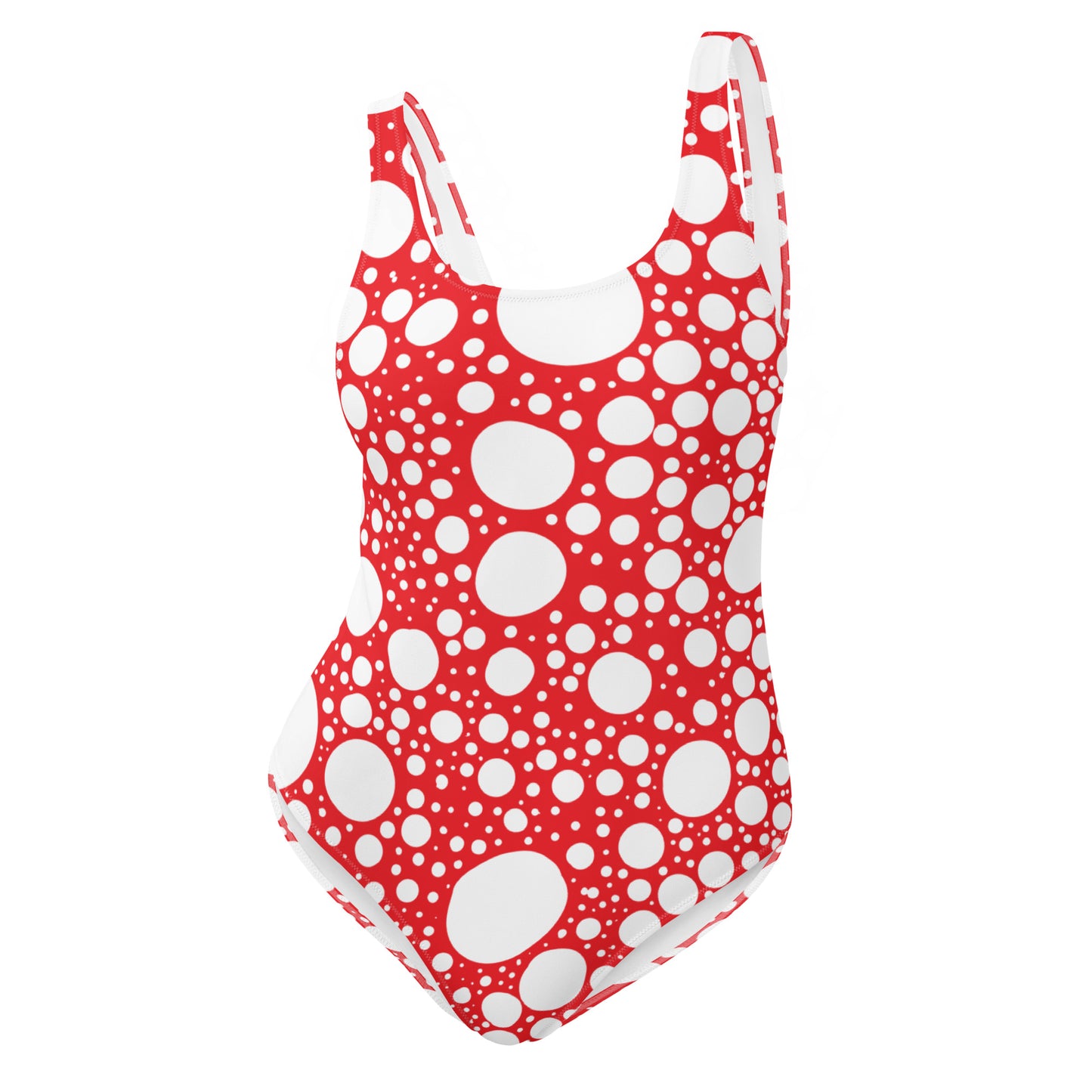 Blanca Ink Spots on Red One-Piece Swimsuit