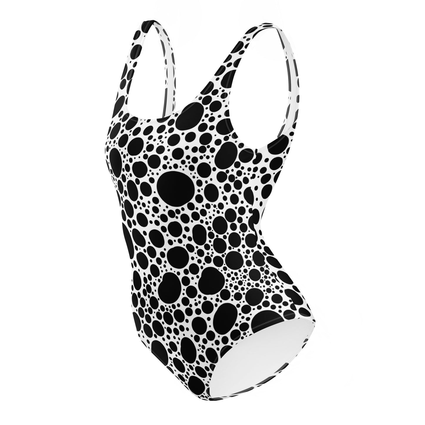 Noir Pointillism One-Piece Swimsuit