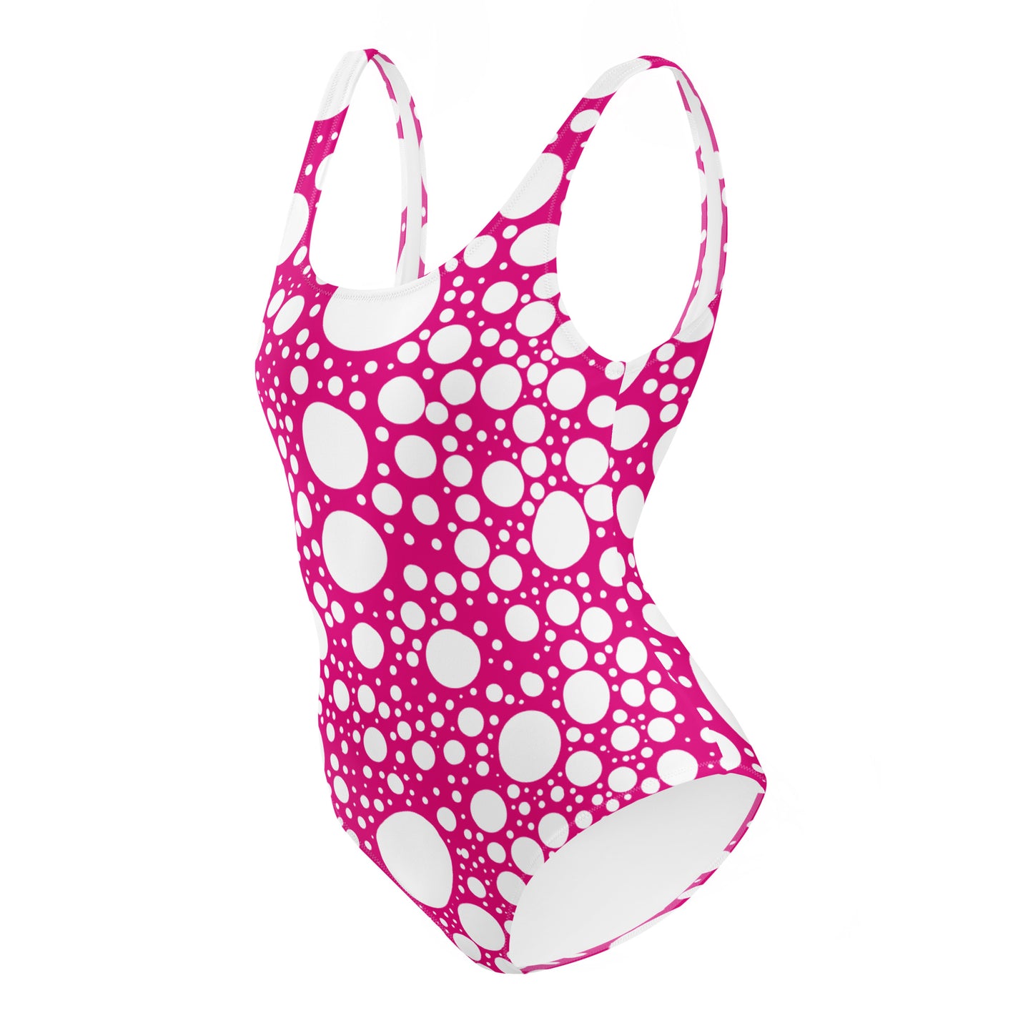 Blanca Ink Spots Pink One-Piece Swimsuit