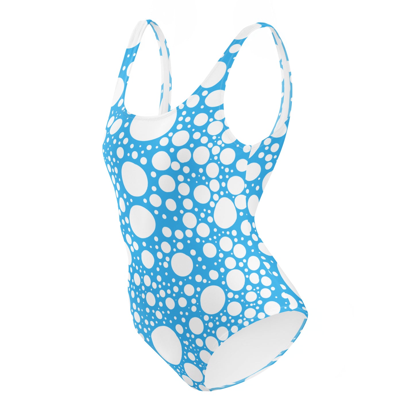 Blanca Ink Spots On Blue One-Piece Swimsuit