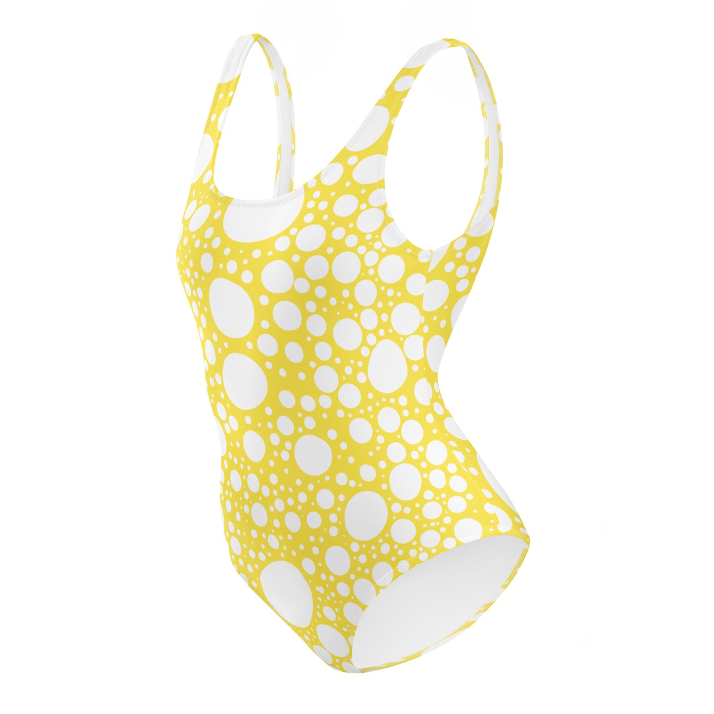 Blanca Ink Spots on Lemon One-Piece Swimsuit