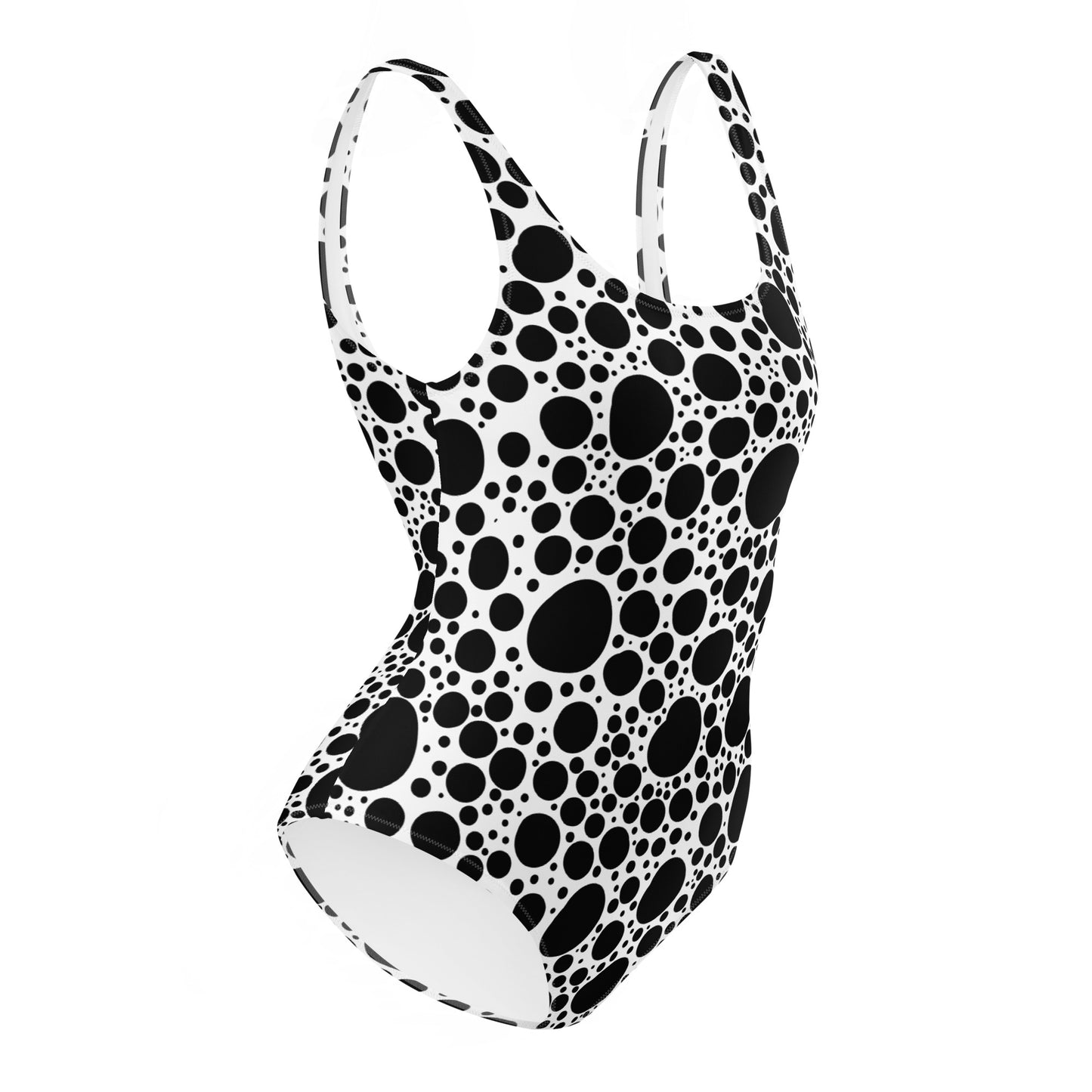 Noir Pointillism One-Piece Swimsuit