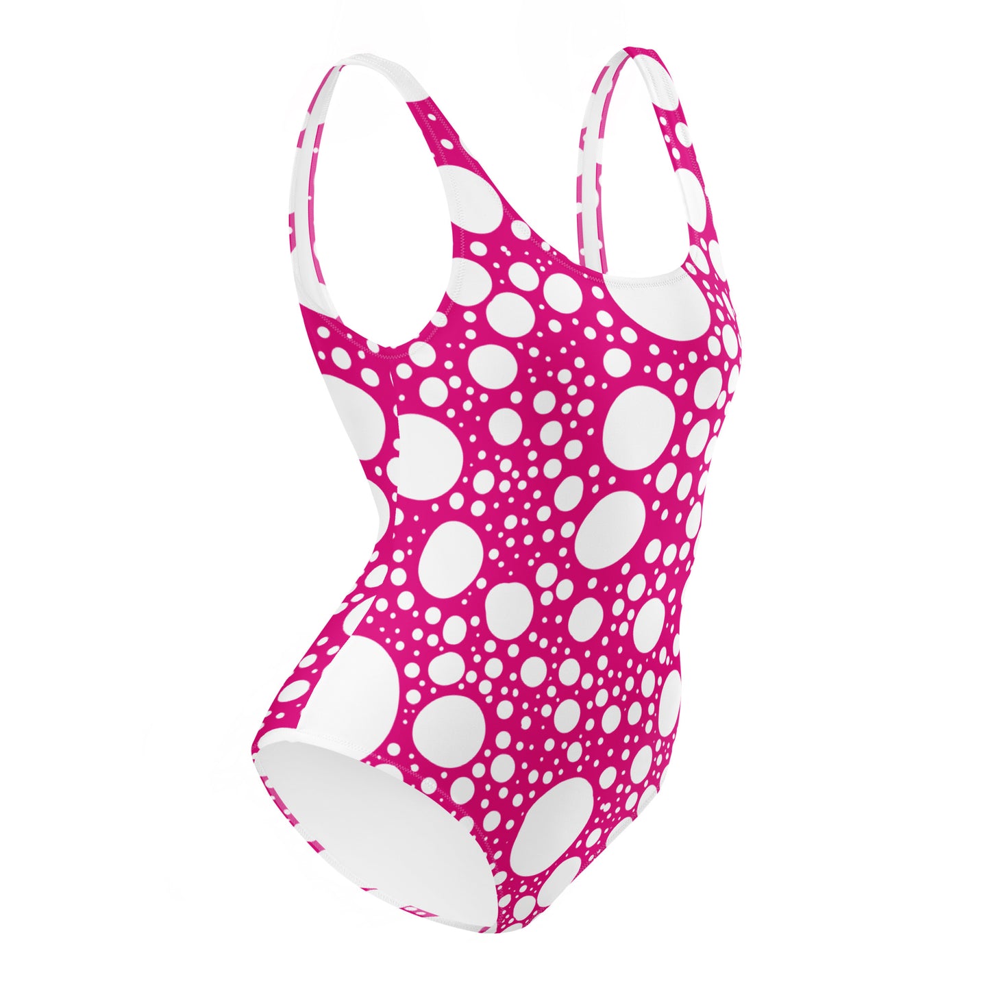 Blanca Ink Spots Pink One-Piece Swimsuit