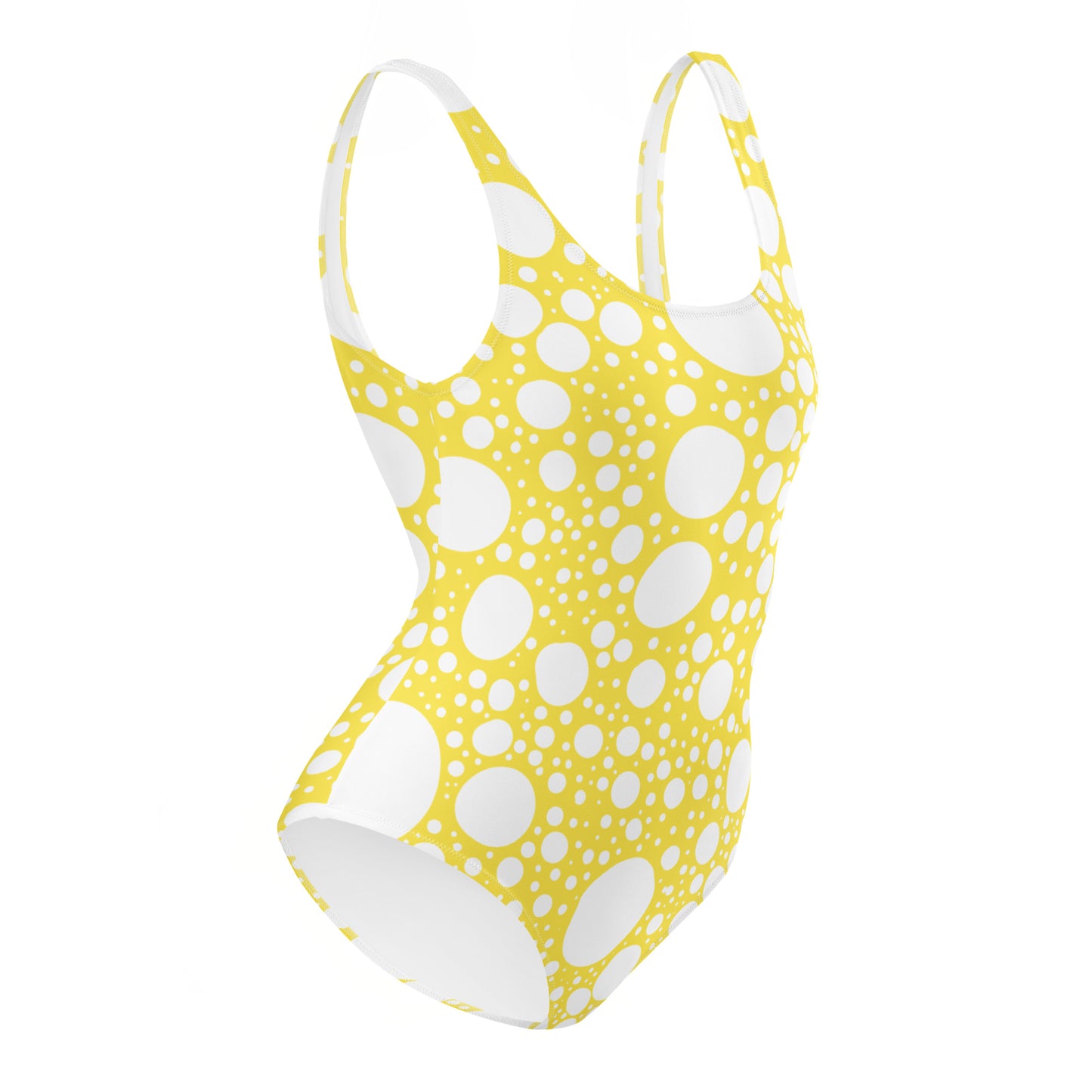 Blanca Ink Spots on Lemon One-Piece Swimsuit