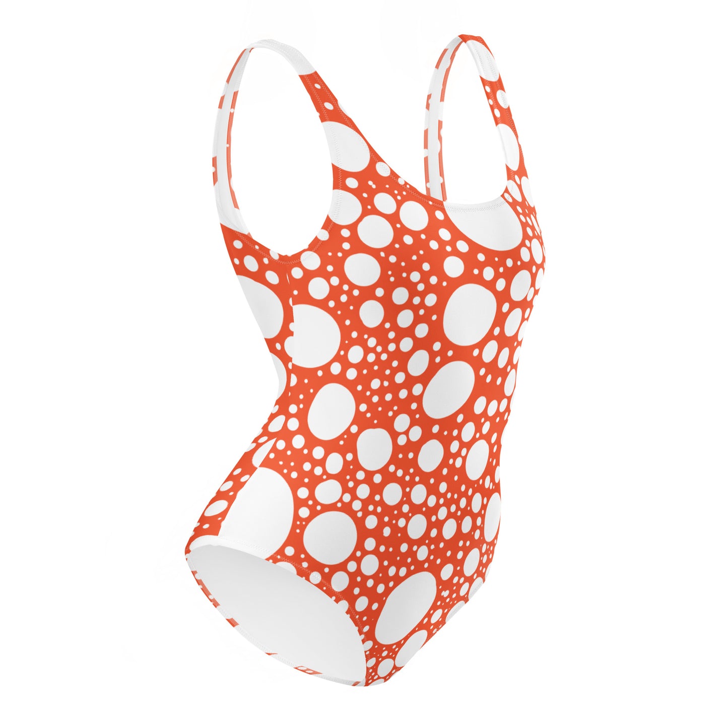 Blanca Ink Spots on Orange One-Piece Swimsuit