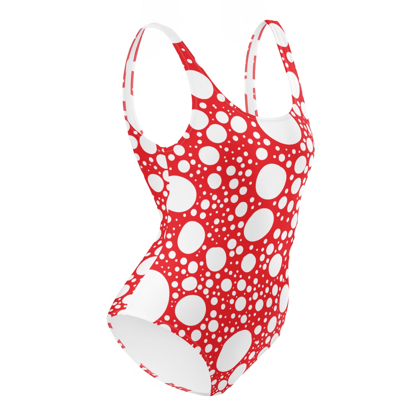 Blanca Ink Spots on Red One-Piece Swimsuit