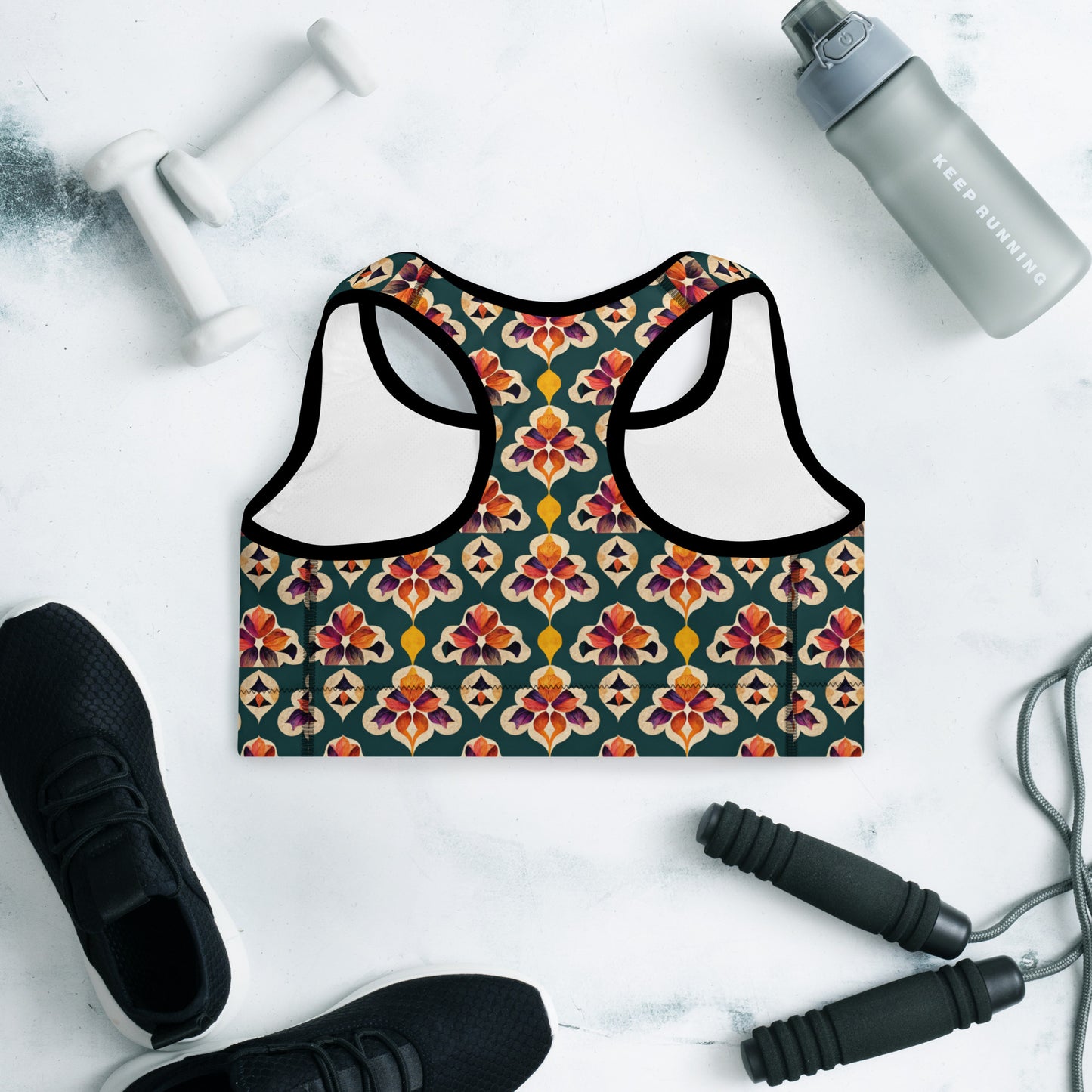 Ifrane’s Rainbow Blossoms Padded Sports Bra