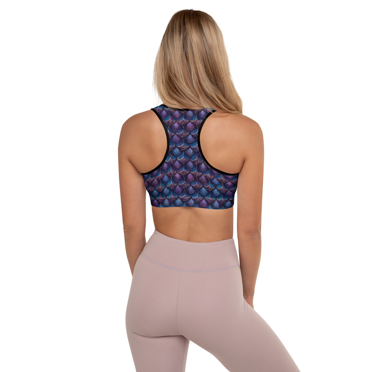 Luminosa, the Radiant Amethyst Drakon Padded Sports Bra