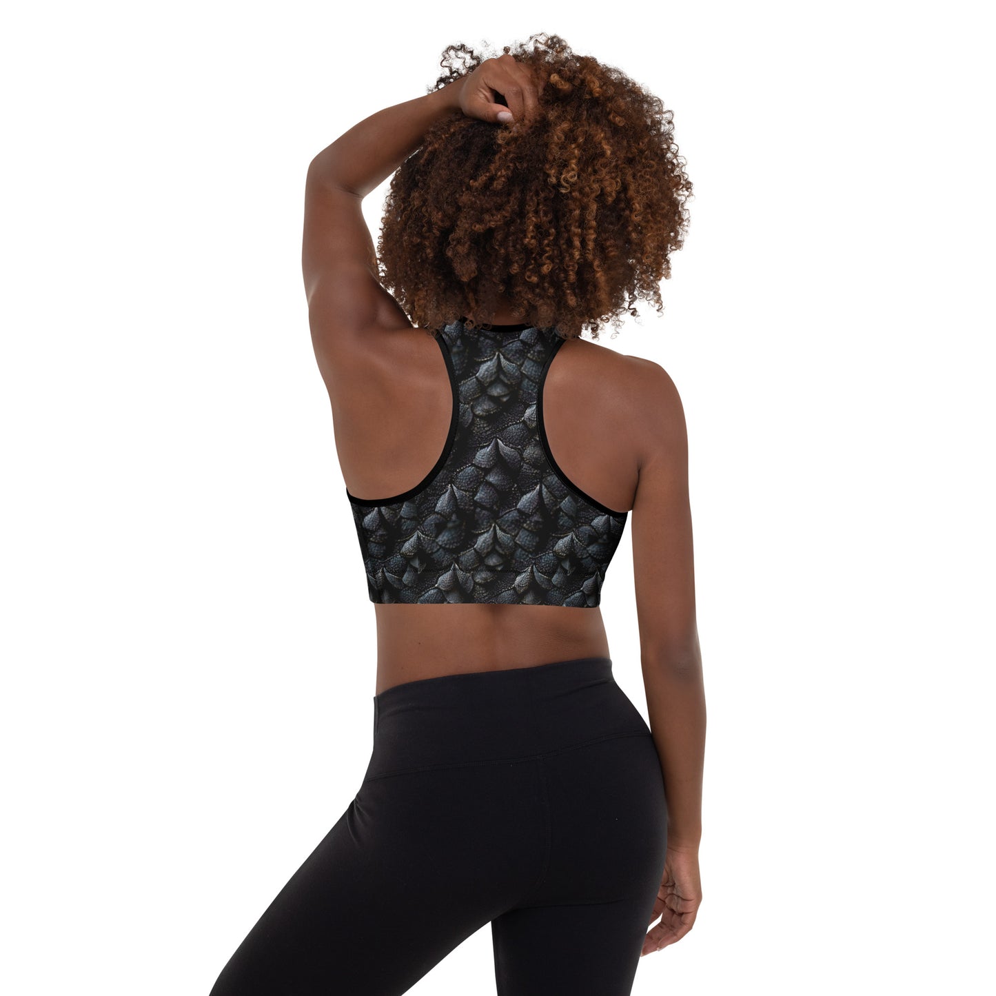 Onyxxor, the Cliff Sentinel Dragon Padded Sports Bra