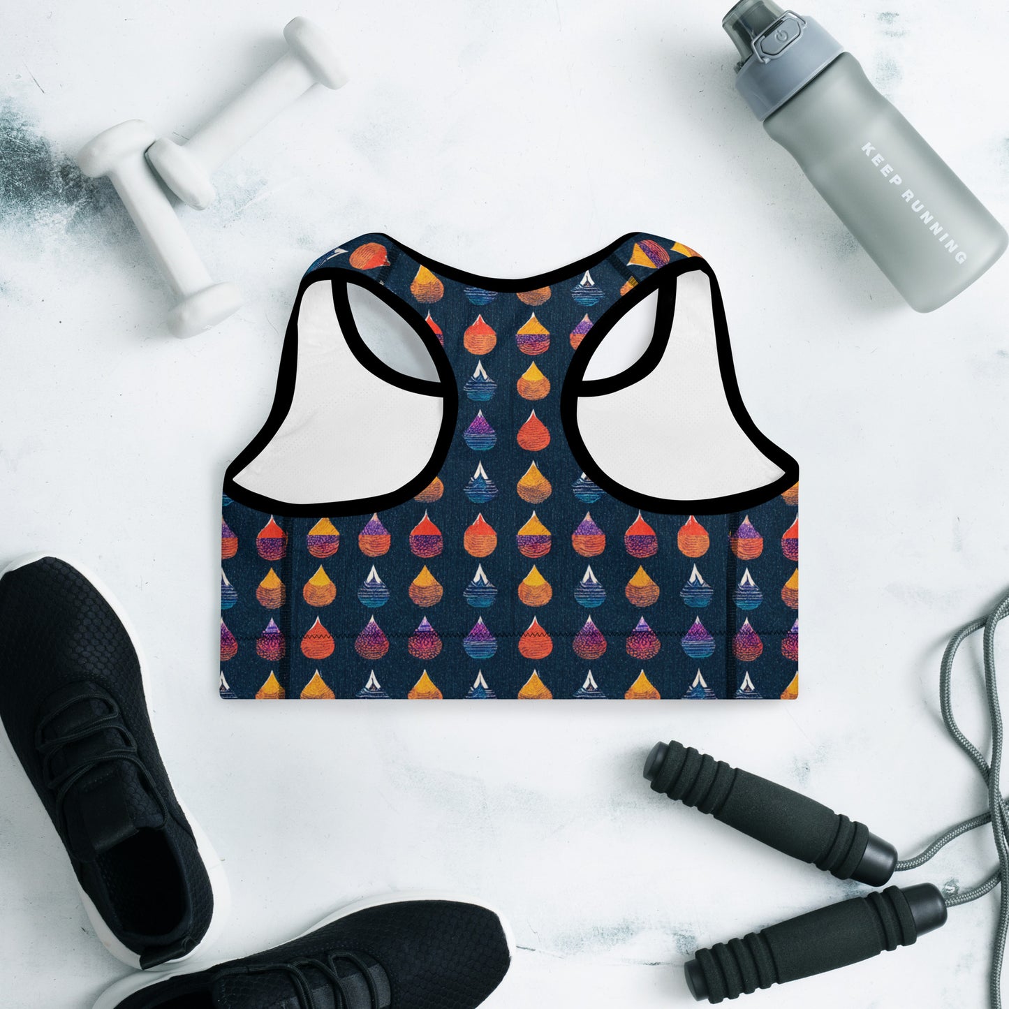 Prismatic Precipitation Padded Sports Bra