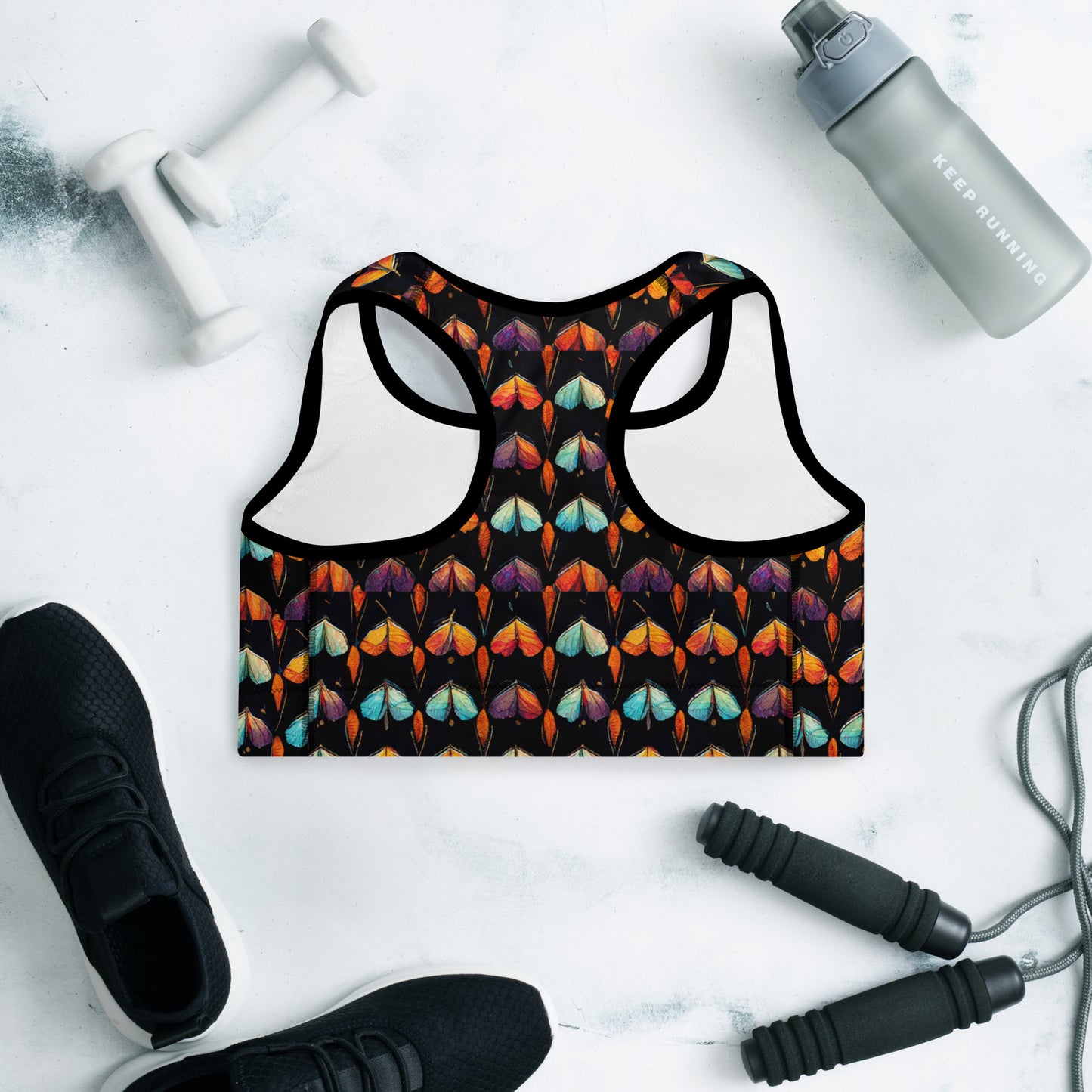 Quilted Wings Padded Sports Bra