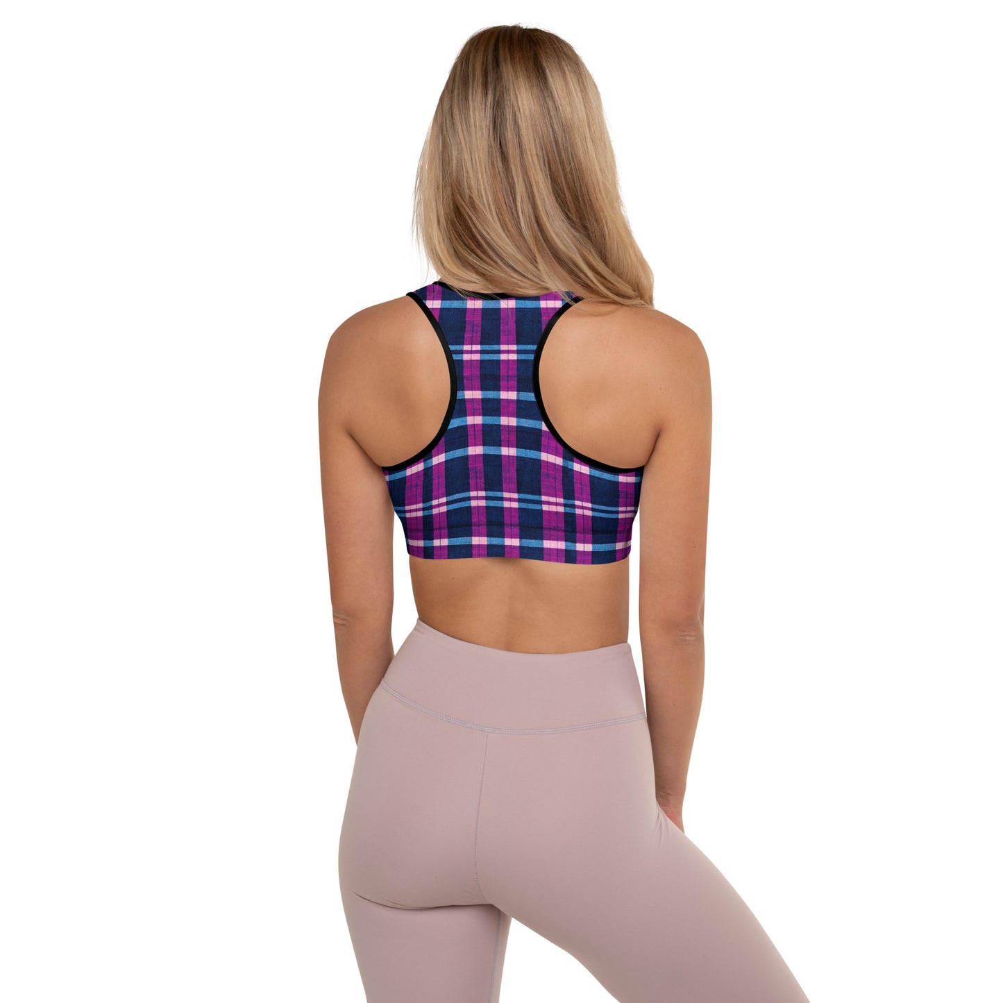 Royal Highlander Plaid Padded Sports Bra