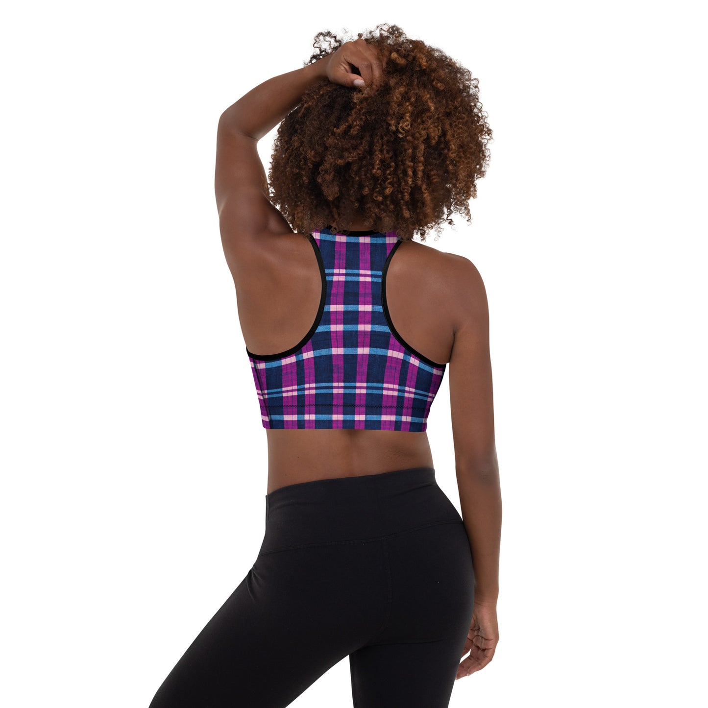 Royal Highlander Plaid Padded Sports Bra