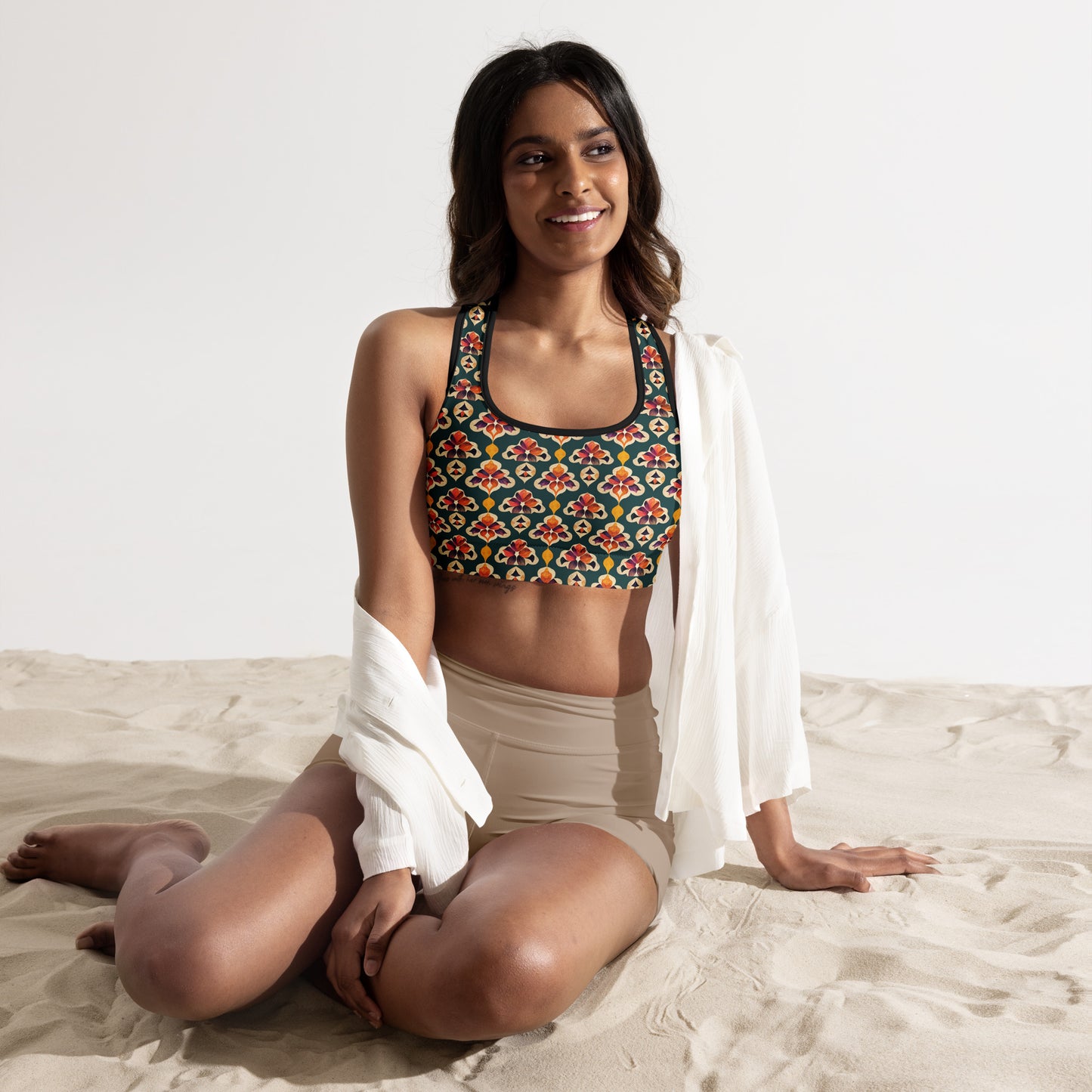 Ifrane’s Rainbow Blossoms Padded Sports Bra