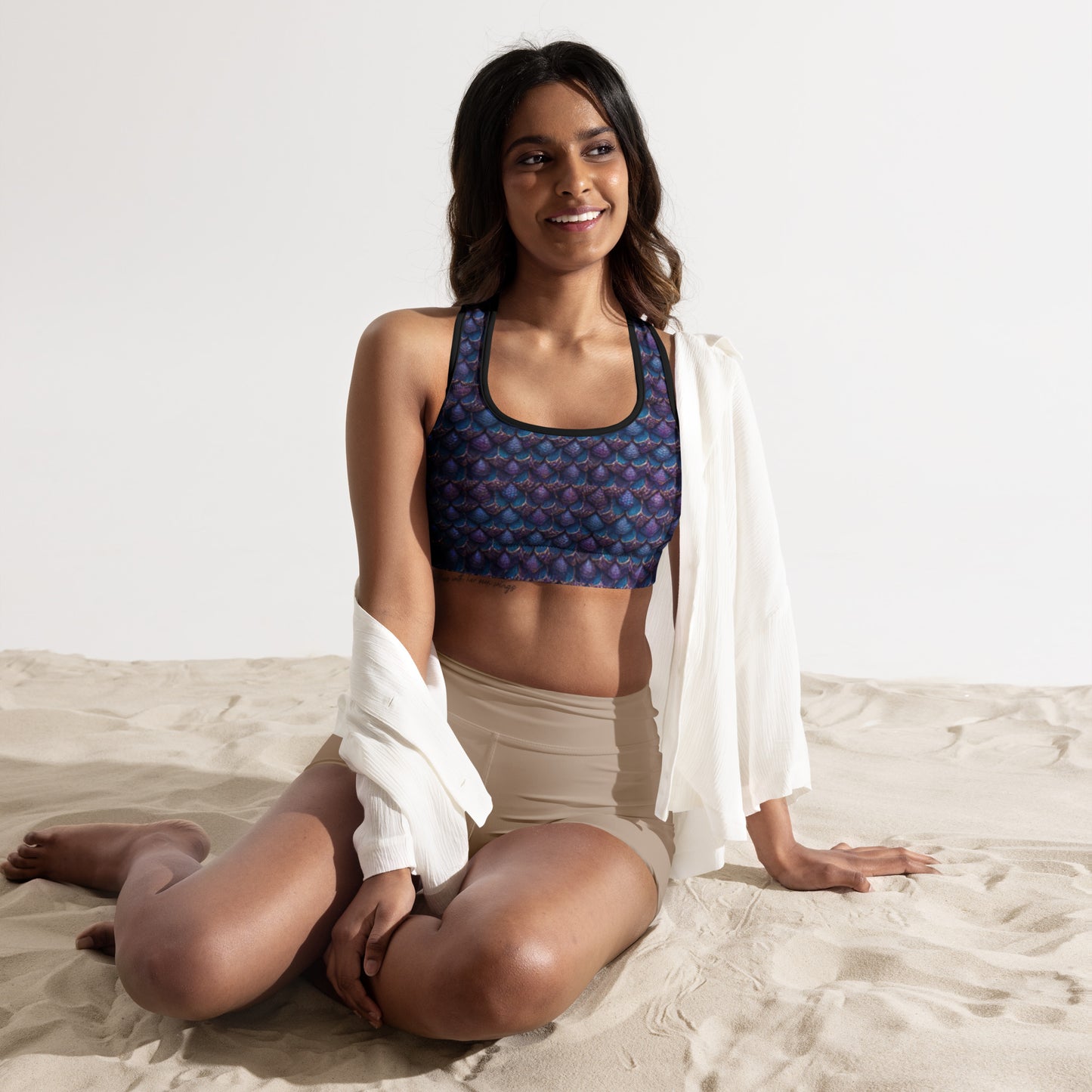 Luminosa, the Radiant Amethyst Drakon Padded Sports Bra