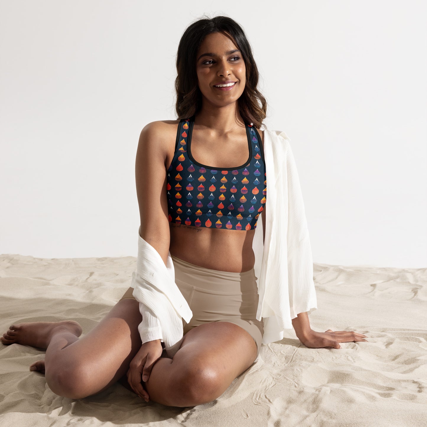 Prismatic Precipitation Padded Sports Bra