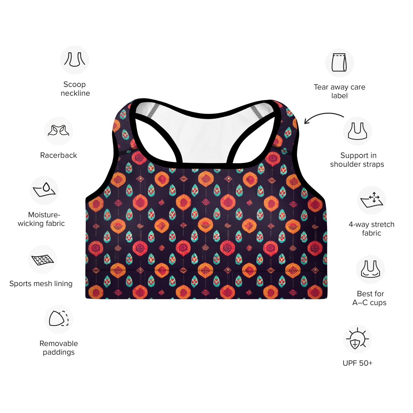 Free Spirited Flora Padded Sports Bra