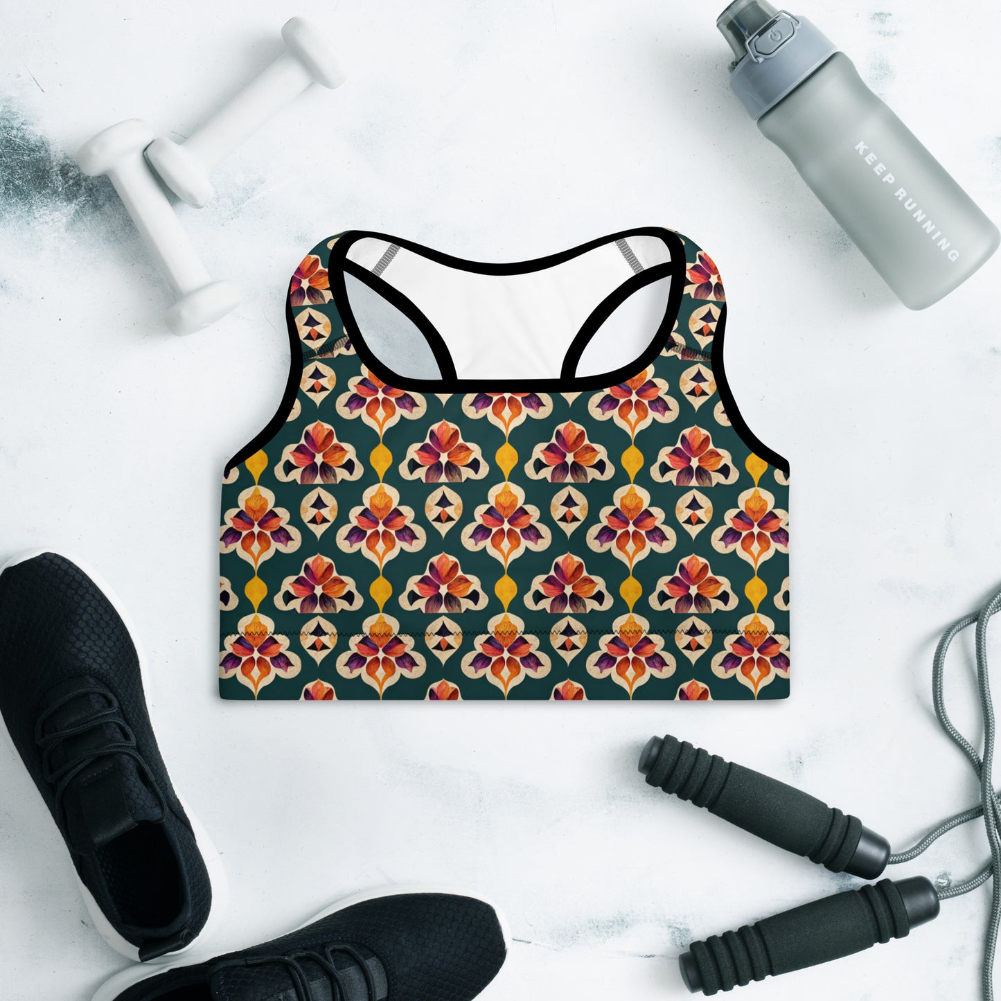 Ifrane’s Rainbow Blossoms Padded Sports Bra