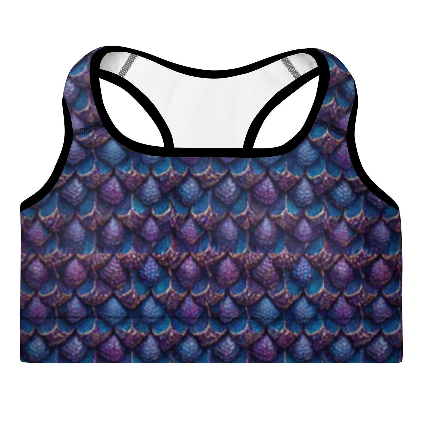 Luminosa, the Radiant Amethyst Drakon Padded Sports Bra