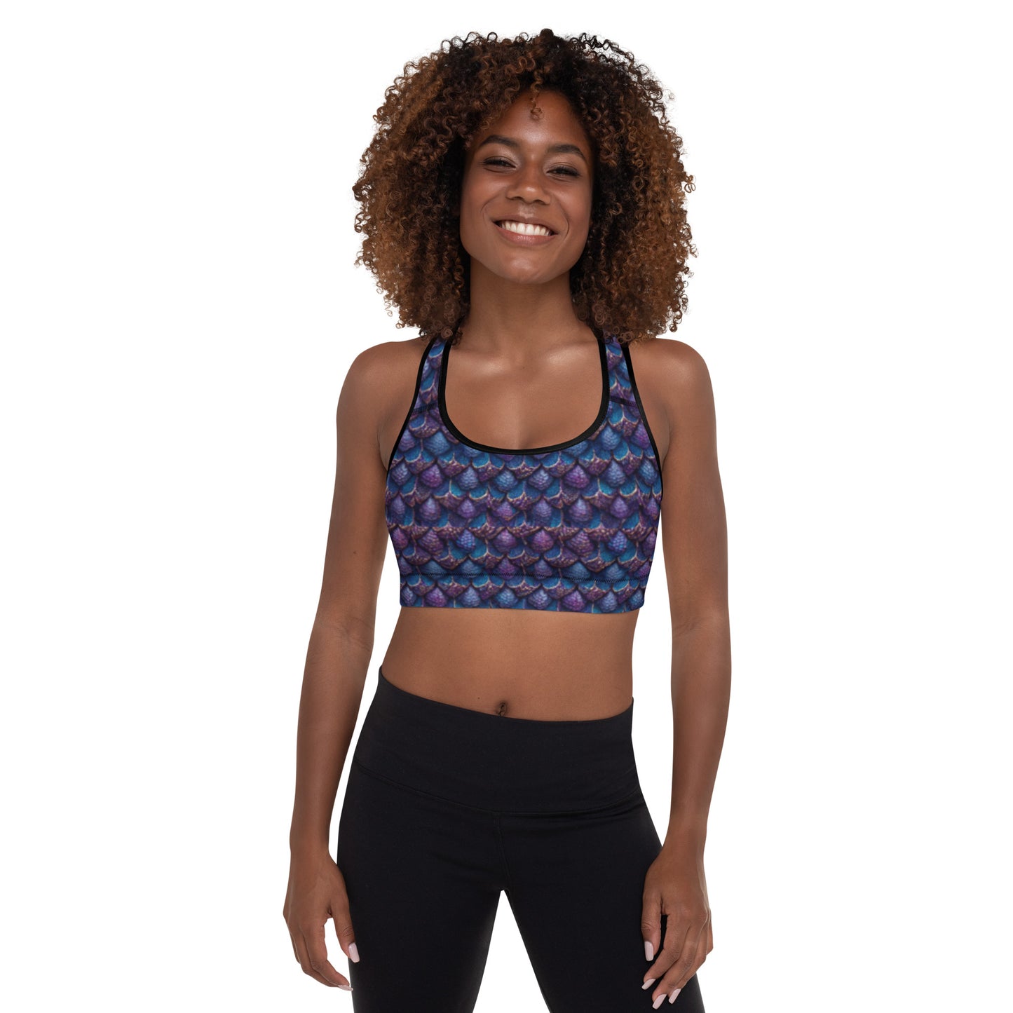 Luminosa, the Radiant Amethyst Drakon Padded Sports Bra