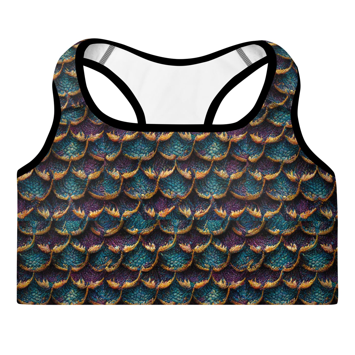 Maelorin, the Coastal Illusionist Dragon Padded Sports Bra