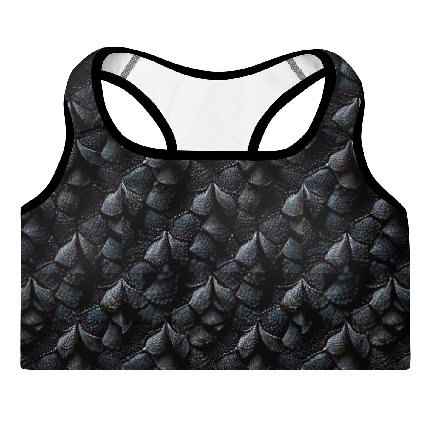 Onyxxor, the Cliff Sentinel Dragon Padded Sports Bra