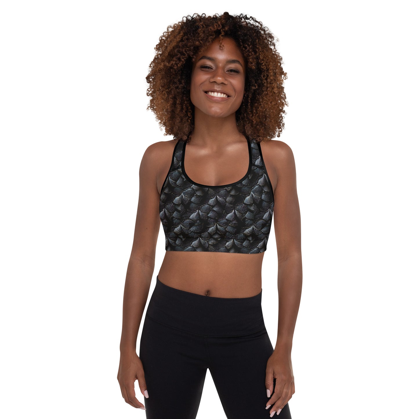 Onyxxor, the Cliff Sentinel Dragon Padded Sports Bra