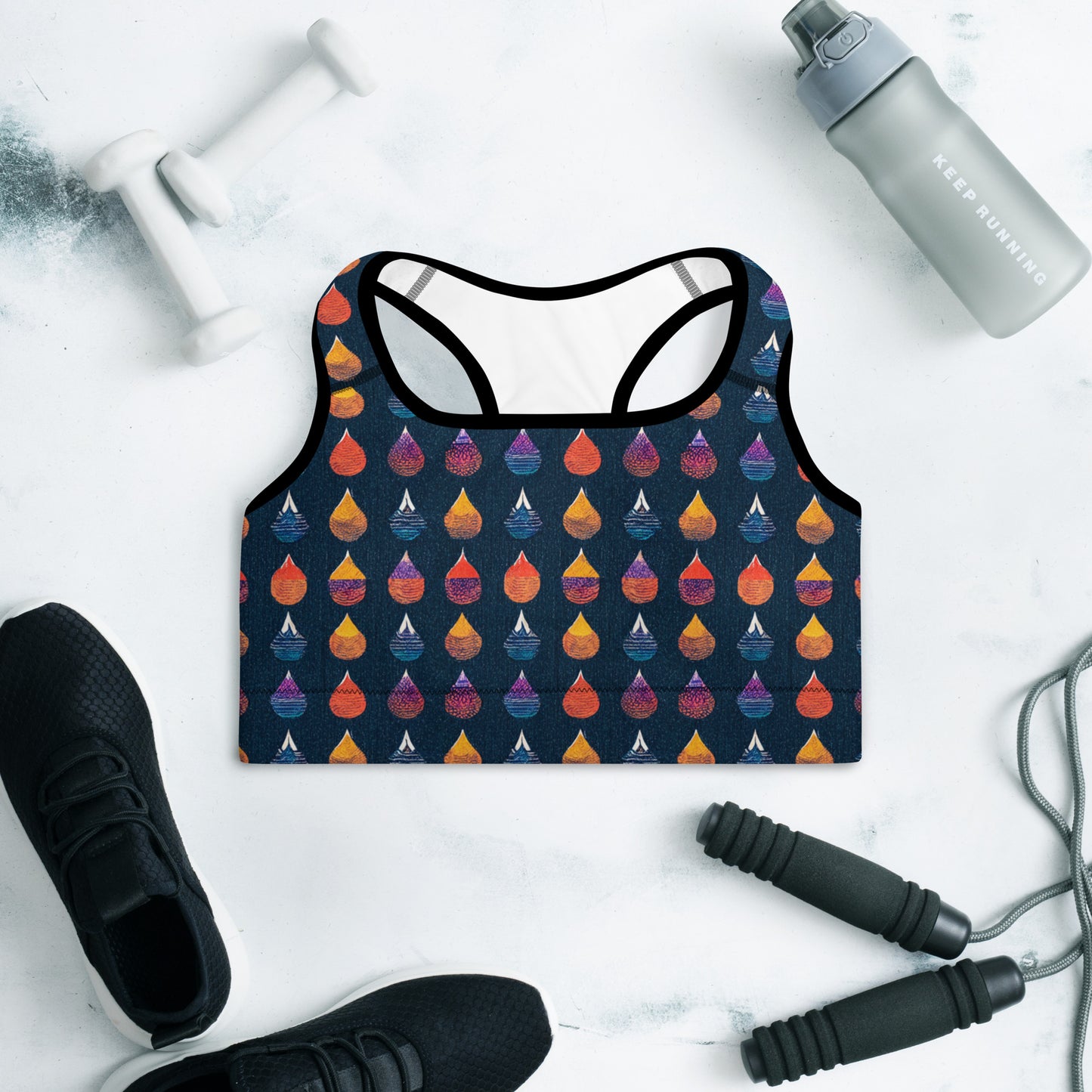 Prismatic Precipitation Padded Sports Bra